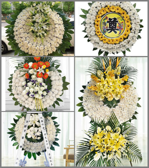 湖北黄冈市黄梅县停前镇胡寨村花圈速递